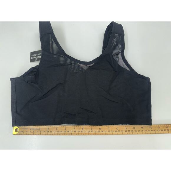 Instant Shaping Bra Size 42D Full Figure No Wire Black Front Clasp 1628 NWTs - Picture 8 of 10